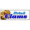 Signmission FRIED CLAMS BANNER SIGN fry clam seafood dinner fresh half shell Ipswich B-72 Fried Clams - alternate 1